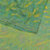 Sanskriti Vintage Green Sarees Georgette Printed Sari Soft Floral Craft Sustainable Fabric