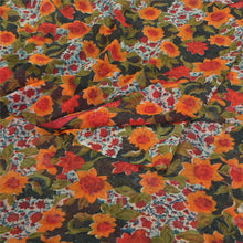 Load image into Gallery viewer, Sanskriti Vintage Sarees Georgette Digital Printed Sari Decor 5YD Craft Fabric
