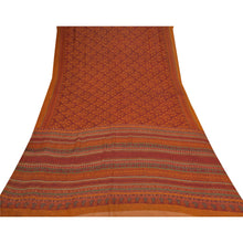 Load image into Gallery viewer, Sanskriti Vintage Dark Red Sarees Pure Chiffon Silk Printed Sari Craft Fabric
