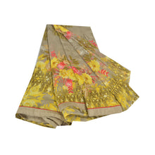 Load image into Gallery viewer, Sanskriti Vintage Green Sarees Poly Georgette Digital Printed Sari Craft Fabric
