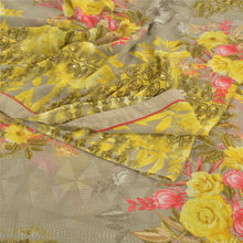Load image into Gallery viewer, Sanskriti Vintage Green Sarees Poly Georgette Digital Printed Sari Craft Fabric
