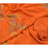 Sanskriti Vintage Orange Sarees Pure 100% Georgette Printed Sari Craft Sustainable Fabric