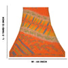 Sanskriti Vintage Orange Sarees Pure 100% Georgette Printed Sari Craft Sustainable Fabric