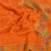 Sanskriti Vintage Orange Sarees Pure 100% Georgette Printed Sari Craft Sustainable Fabric