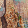 Sanskriti Vintage Beige Sarees Poly Georgette Printed Sari Craft Sustainable Fabric