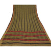 Sanskriti Vintage Olive green Sarees Pure Georgette Printed Sari Craft Sustainable Fabric