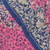 Sanskriti Vintage pink Sarees Poly Georgette Printed Sari Craft Sustainable Fabric