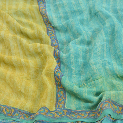 Sanskriti Vintage multi-color Sarees Pure Georgette Printed Sari Craft Sustainable Fabric