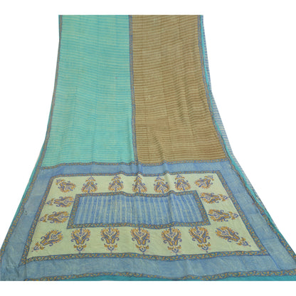 Sanskriti Vintage multi-color Sarees Pure Georgette Printed Sari Craft Sustainable Fabric