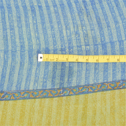 Sanskriti Vintage multi-color Sarees Pure Georgette Printed Sari Craft Sustainable Fabric