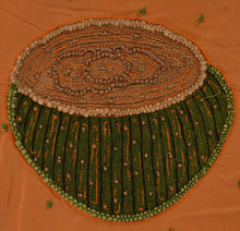 Load image into Gallery viewer, Antique Vintage Indian 100% Pure Georgette Silk Saree Hand Embroidery Sari
