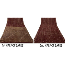 Load image into Gallery viewer, Vintage Saree 100% Pure Georgette Silk Hand Beaded Fabric Ethnic Premium Sari
