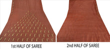 Load image into Gallery viewer, Vintage Indian Saree 100% Pure Silk Hand Beaded Craft Fabric Cultural Sari
