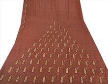 Load image into Gallery viewer, Vintage Indian Saree 100% Pure Silk Hand Beaded Craft Fabric Cultural Sari
