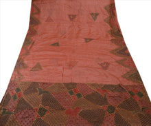 Load image into Gallery viewer, Antique Vintage Indian Saree 100% Pure Silk Hand Beaded Craft Fabric Sari
