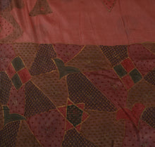 Load image into Gallery viewer, Antique Vintage Indian Saree 100% Pure Silk Hand Beaded Craft Fabric Sari
