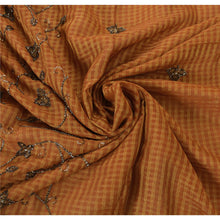 Load image into Gallery viewer, Sanskrit Vintage Orange Saree Georgette Hand Beaded Woven Fabric Premium Sari
