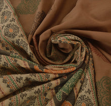 Load image into Gallery viewer, Sanskriti Vintage Indian Saree Art Silk Woven Brown Craft Fabric Cultural Sari
