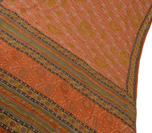 Load image into Gallery viewer, Vintage Indian Saree 100% Pure Crepe Silk Hand Beaded Craft Fabric Cultural Sari
