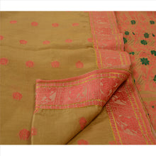 Load image into Gallery viewer, Sanskriti Vintage Indian Saree Cotton Blend Woven Green Craft Fabric Floral Sari
