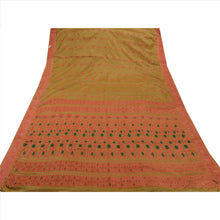 Load image into Gallery viewer, Sanskriti Vintage Indian Saree Cotton Blend Woven Green Craft Fabric Floral Sari
