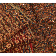 Load image into Gallery viewer, Sanskriti Vintage Indian Saree Net Mesh Hand Beaded Woven Fabric Cultural Premium Sari
