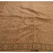 Load image into Gallery viewer, Sanskriti Vintage Indian Saree 100% Pure Silk Brown Woven Cultural Fabric Sari
