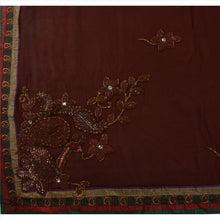 Load image into Gallery viewer, Sanskriti Vintage Saree Blend Georgette Hand Beaded Fabric Sequins Ethnic Sari
