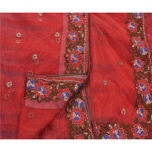 Load image into Gallery viewer, Sanskriti Vintage Pink Indian Saree Net Mesh Embroidered Craft Fabric Sequins Sari
