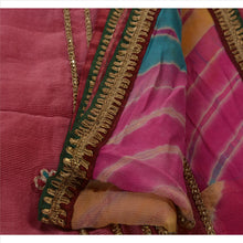 Load image into Gallery viewer, Sanskriti Vintage Saree Art Silk Embroidered Pink Fabric Lace Work Ethnic Sari
