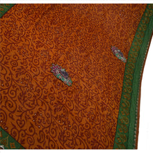 Load image into Gallery viewer, Sanskriti Vintage Indian Saree Georgette Hand Beaded Fabric Rhinestone Sari
