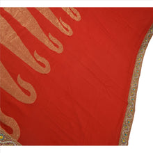 Load image into Gallery viewer, Sanskriti Vintage Saree Georgette Hand Beaded Woven Red Fabric Cultural Sari
