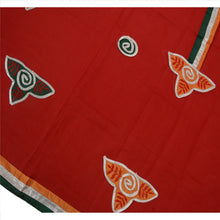 Load image into Gallery viewer, Sanskriti Vintage Indian Saree Art Silk Embroidered Red Craft Fabric Ethnic Sari
