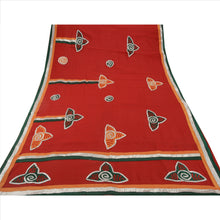 Load image into Gallery viewer, Sanskriti Vintage Indian Saree Art Silk Embroidered Red Craft Fabric Ethnic Sari
