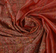 Load image into Gallery viewer, Sanskriti Vintage Indian Saree Art Silk Hand Beaded Painted Fabric Ethnic Sari
