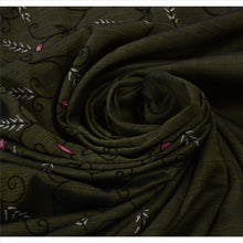 Load image into Gallery viewer, Sanskriti Vintage Indian Saree Art Silk Hand Embroidered Green Craft Fabric Sari
