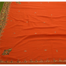 Load image into Gallery viewer, Sanskriti Vintage Indian Saree Georgette Hand Beaded Fabric Premium Ethnic Sari
