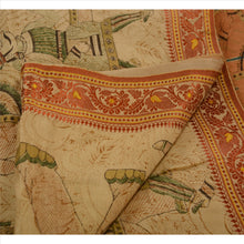 Load image into Gallery viewer, Sanskriti Vintage Indian Saree Blend Cotton Woven Painted Fabric Human Sari
