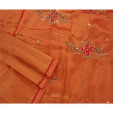 Load image into Gallery viewer, Sanskriti Vintage Indian Saree Tissue Hand Beaded Craft Fabric Pearl Beads Sari
