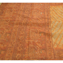 Load image into Gallery viewer, Sanskriti Vintage Indian Saree Organza Silk Hand Beaded Painted Fabric Sari
