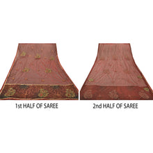 Load image into Gallery viewer, Indian Saree Net Mesh Hand Beaded Craft Fabric Premium Sari
