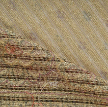 Load image into Gallery viewer, Sanskriti Antique Vintage Indian Net Mesh Saree Hand Beaded Painted Fabric Sari
