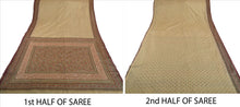 Load image into Gallery viewer, Sanskriti Antique Vintage Indian Net Mesh Saree Hand Beaded Painted Fabric Sari
