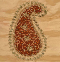 Load image into Gallery viewer, Sanskriti Antique intage Indian Art Silk Saree Hand Beaded Fabric Patch Sari
