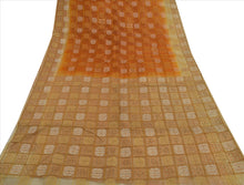 Load image into Gallery viewer, Vintage Indian 100% Pure Organza Silk Saree Hand Beaded Woven Craft Fabric Sari

