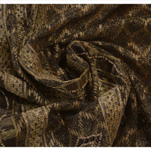 Load image into Gallery viewer, Sanskriti Vintage Indian Saree Net Mesh Hand Beaded Woven Black Fabric Sari

