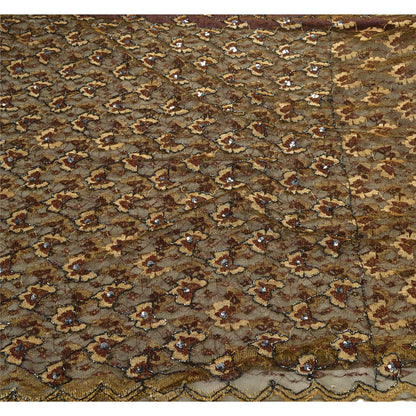 Санскритское винтажное сари сетка ручной работы из бисера, тканая ткань ручной работы из экологически чистой ткани премиум-класса