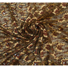 Load image into Gallery viewer, Saree Net Mesh Hand Beaded Woven Craft Fabric Premium Sari
