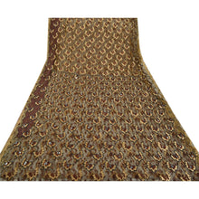 Load image into Gallery viewer, Saree Net Mesh Hand Beaded Woven Craft Fabric Premium Sari
