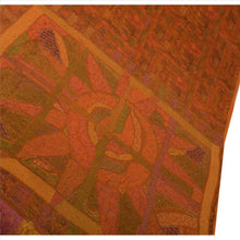 Load image into Gallery viewer, Antique Vintage Indian Saree 100% Pure Silk Hand Beaded Orange Fabric Sari

